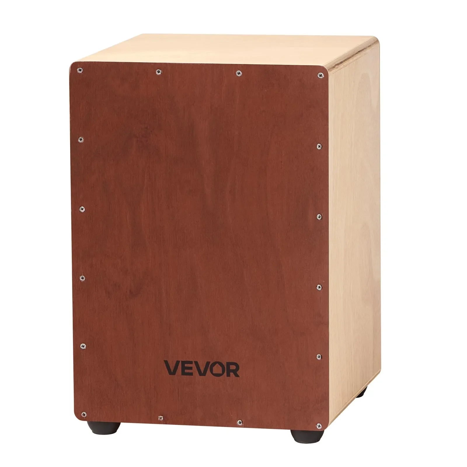 VEVOR perkusiju kājons ar iekšējo striķu sistēmu un silikona kājiņām, bērza koka modelis, 255 × 255 × 380 mm