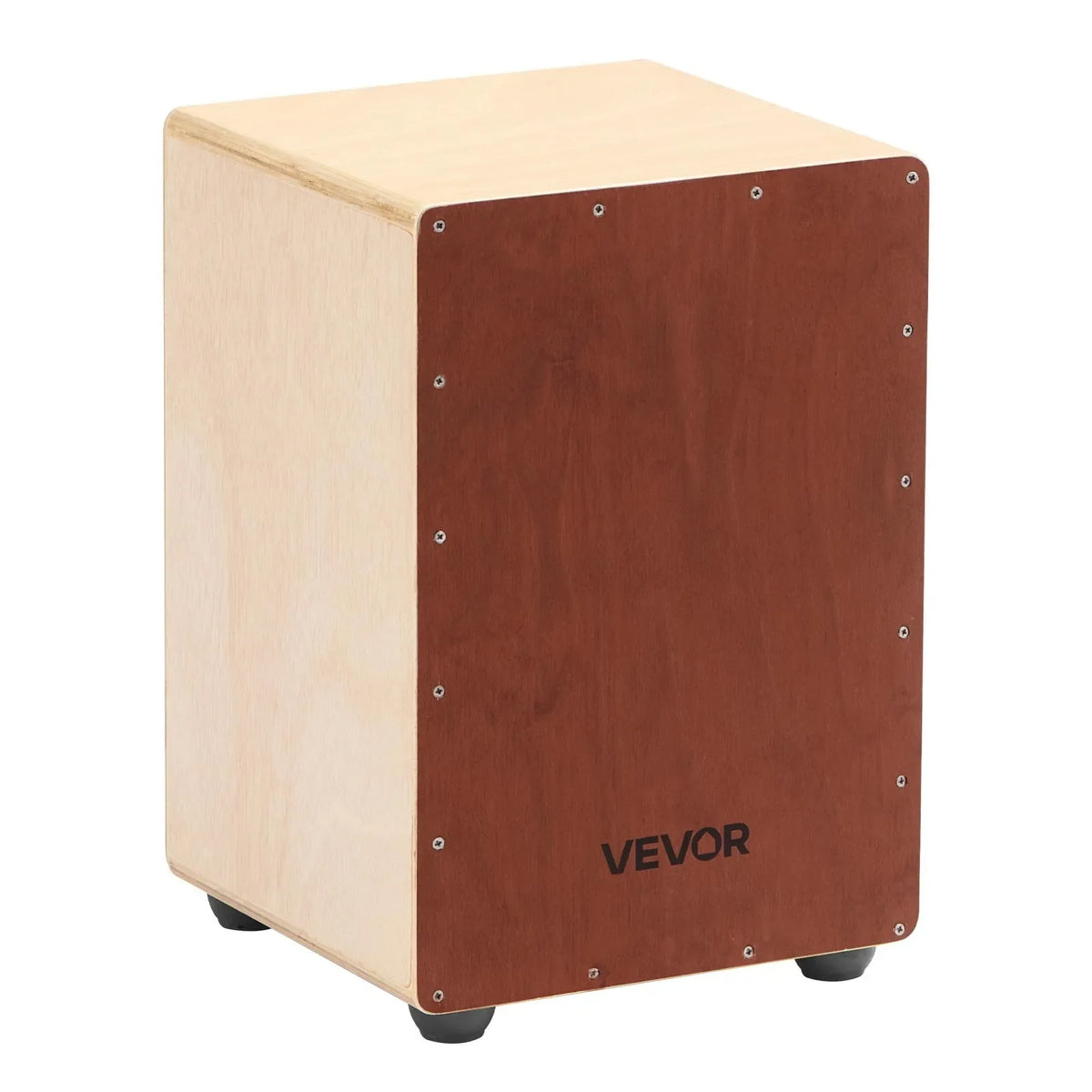 VEVOR perkusiju kājons ar iekšējo striķu sistēmu un silikona kājiņām, bērza koka modelis, 255 × 255 × 380 mm