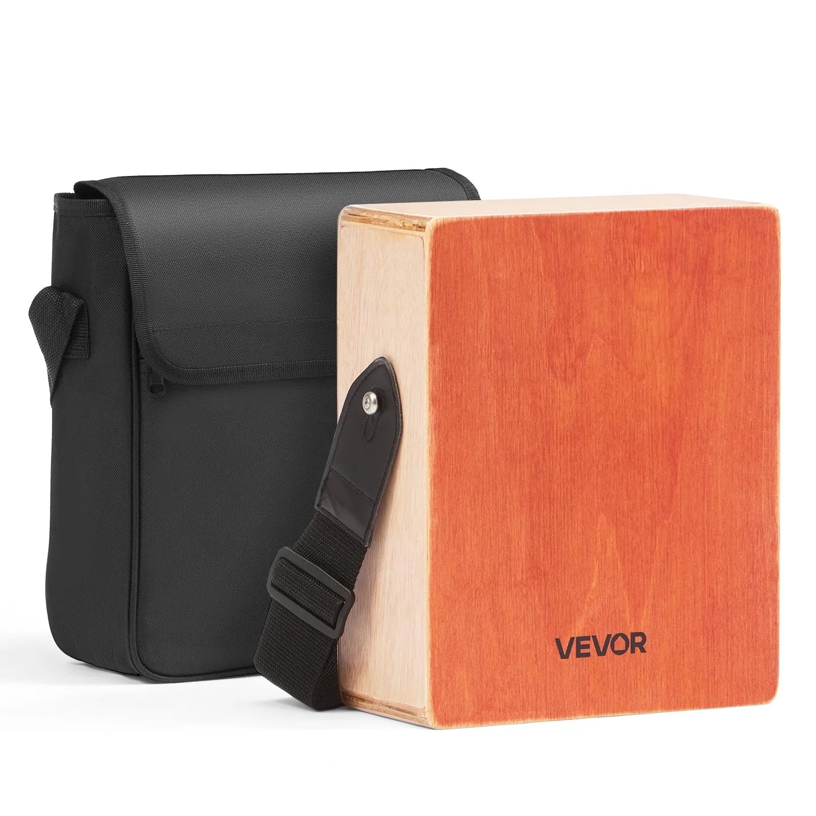 VEVOR kajona boksa bungas ar iekšējām stīgām, vieglas pārnēsājamas bērza koka perkusijas ar ceļojuma somu un regulējamu siksnu, 230 × 100 × 280 mm, iesācējiem un profesionāļiem