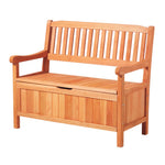 Āra koka sols ar glabātuvi 125 l, paredzēts 2 personām, ar sānu rokturi, iztur līdz 320 kg, laikapstākļu izturīgs, piemērots terasei, dārzam, balkonam un pagalmam