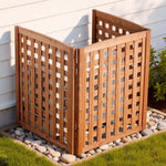 VEVOR koka privātuma žogs 810 × 960 mm, 3 paneļu masīvkoka āra aizslietnis ar regulējamu leņķi un eņģēm pastiprinātu konstrukciju, piemērots gaisa kondicioniera un atkritumu konteineru paslēpšanai dārzā