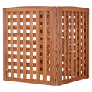 VEVOR koka privātuma žogs 810 × 960 mm, 3 paneļu masīvkoka āra aizslietnis ar regulējamu leņķi un eņģēm pastiprinātu konstrukciju, piemērots gaisa kondicioniera un atkritumu konteineru paslēpšanai dārzā