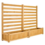VEVOR koka privātuma žogs 914 × 1143 mm, 2 līstu paneļu masīvkoka āra aizslietnis ar 2 puķu kastēm un metāla mietiem, piemērots gaisa kondicioniera, atkritumu konteineru un dārza zonas norobežošanai pie baseina