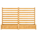 VEVOR koka privātuma žogs 914 × 1143 mm, 2 līstu paneļu masīvkoka āra aizslietnis ar 2 puķu kastēm un metāla mietiem, piemērots gaisa kondicioniera, atkritumu konteineru un dārza zonas norobežošanai pie baseina