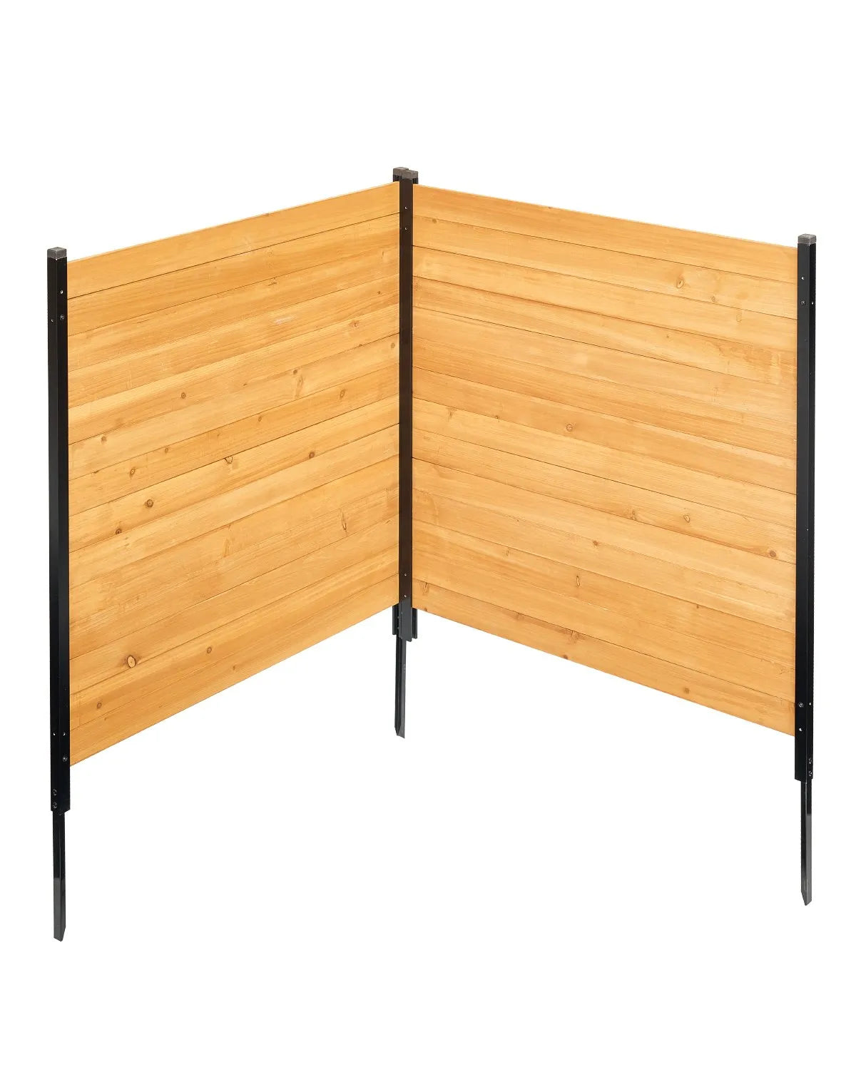 VEVOR koka privātuma žogs, 965 x 1067 mm, 2 paneļu masīvs gaisa kondicioniera aizsargžogs ar metāla mietiņiem, viegla DIY uzstādīšana, āra atkritumu tvertnes aizsegs dārza dekorēšanai