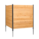 VEVOR koka privātuma žogs, 965 x 1067 mm, 2 paneļu masīvs gaisa kondicioniera aizsargžogs ar metāla mietiņiem, viegla DIY uzstādīšana, āra atkritumu tvertnes aizsegs dārza dekorēšanai