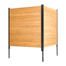 VEVOR koka privātuma žogs, 965 x 1067 mm, 2 paneļu masīvs gaisa kondicioniera aizsargžogs ar metāla mietiņiem, viegla DIY uzstādīšana, āra atkritumu tvertnes aizsegs dārza dekorēšanai