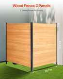 VEVOR koka privātuma žogs, 965 x 1067 mm, 2 paneļu masīvs gaisa kondicioniera aizsargžogs ar metāla mietiņiem, viegla DIY uzstādīšana, āra atkritumu tvertnes aizsegs dārza dekorēšanai