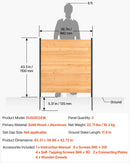 VEVOR koka privātuma žogs, 965 x 1067 mm, 2 paneļu masīvs gaisa kondicioniera aizsargžogs ar metāla mietiņiem, viegla DIY uzstādīšana, āra atkritumu tvertnes aizsegs dārza dekorēšanai