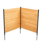 VEVOR koka privātuma žogs, 965 x 1067 mm, 2 paneļu masīvs gaisa kondicioniera aizsargžogs ar metāla mietiņiem, viegla DIY uzstādīšana, āra atkritumu tvertnes aizsegs dārza dekorēšanai