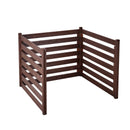 VEVOR koka privātuma žogs 1230 × 945 mm, 3 paneļu masīvkoka āra aizslietnis ar metāla mietiem un tērauda rāmi, piemērots gaisa kondicioniera, atkritumu konteineru un dārza zonas norobežošanai pie baseina