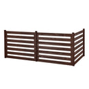VEVOR koka privātuma žogs 1230 × 945 mm, 3 paneļu masīvkoka āra aizslietnis ar metāla mietiem un tērauda rāmi, piemērots gaisa kondicioniera, atkritumu konteineru un dārza zonas norobežošanai pie baseina