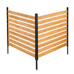 VEVOR koka privātuma žogs 1219 × 1244 × 1219 mm, 2 paneļu āra koka aizslietnis ar metāla mietiem un tērauda rāmi, piemērots kondicionieriem, atkritumu konteineriem, dārzam un baseinam
