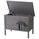 VEVOR soojendusega kassimaja, isoleeritud puidust maja väliskassidele, veekindel varjualune koos soojenduspadjaga, PVC uksekardinaga ja avatava bituumenkattega, 87 x 53,5 x 69 cm, sobib talvel 1-3 kassile