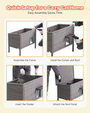 VEVOR soojendusega kassimaja, isoleeritud puidust maja väliskassidele, veekindel varjualune koos soojenduspadjaga, PVC uksekardinaga ja avatava bituumenkattega, 87 x 53,5 x 69 cm, sobib talvel 1-3 kassile