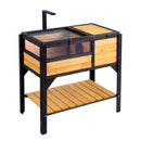 VEVOR koka bruņurupuča māja, 965 × 610 × 330 mm, 2 istabas, piemērota bruņurupučiem, ķirzakām, čūskām un citiem maziem rāpuļiem