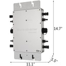 VEVOR 1200 W jaudas invertors ar MPPT, ūdensizturīgs saules tīkla (grid-tie) invertors DC uz AC 220 V, mikroinvertors (1200 W / 220 V)