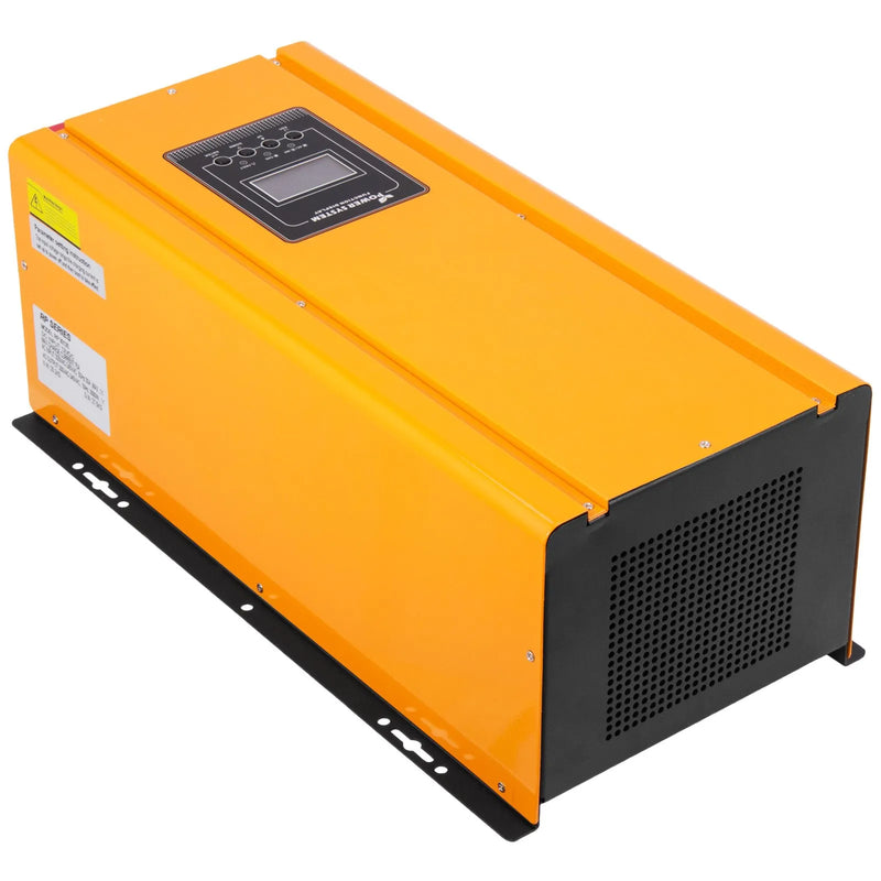 VEVOR 3000 W tīras sinusoidālās strāvas invertors (maks. 9000 W), 12 V DC–110 V AC bezsaistes barošanas pārveidotājs ar akumulatora lādētāju, LCD displeju un zemas frekvences saules enerģijas pārveidotāju