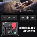VEVOR 3000 W tīras sinusoidālās strāvas invertors (maks. 9000 W), 12 V DC–110 V AC bezsaistes barošanas pārveidotājs ar akumulatora lādētāju, LCD displeju un zemas frekvences saules enerģijas pārveidotāju
