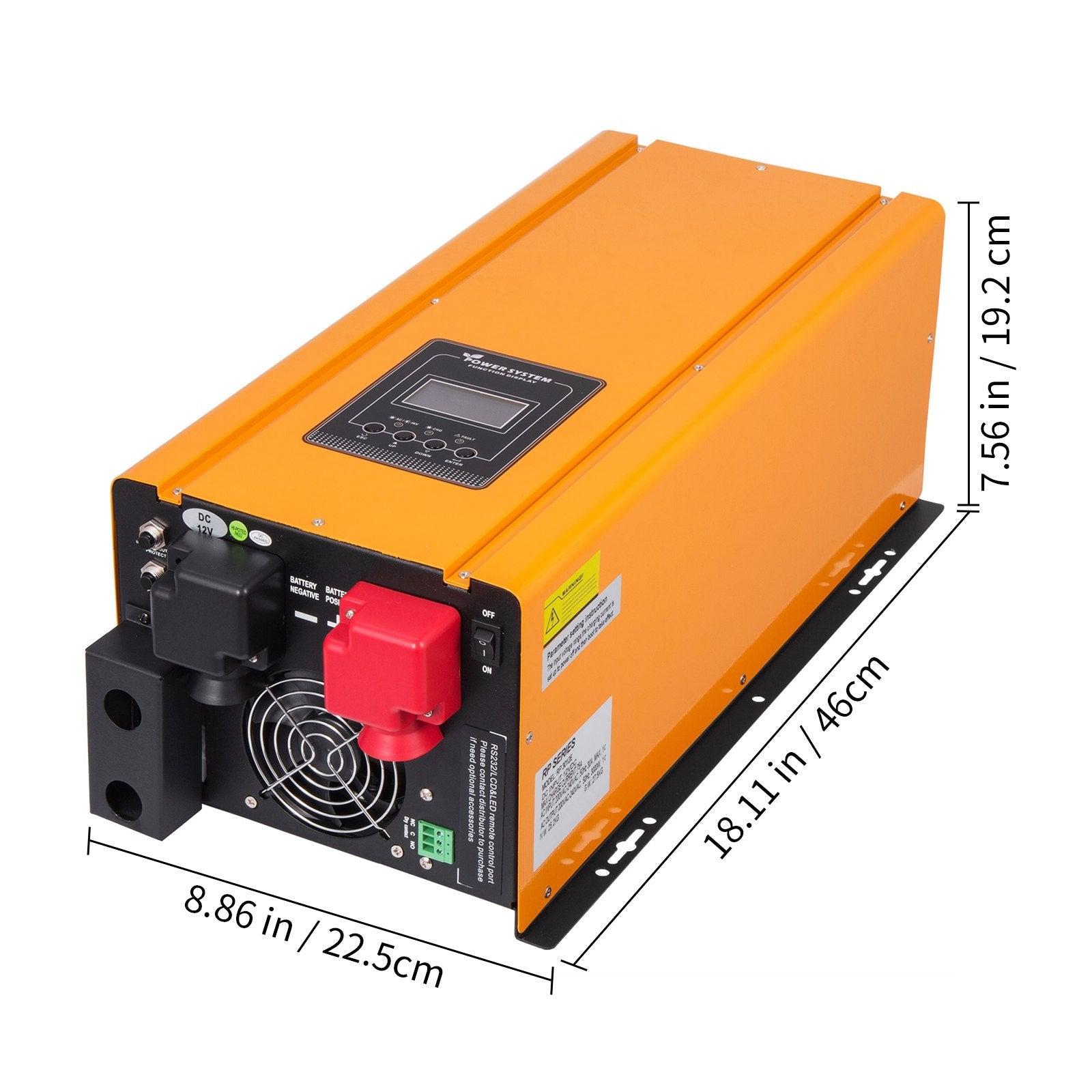 VEVOR 3000 W tīras sinusoidālās strāvas invertors (maks. 9000 W), 12 V DC–110 V AC bezsaistes barošanas pārveidotājs ar akumulatora lādētāju, LCD displeju un zemas frekvences saules enerģijas pārveidotāju