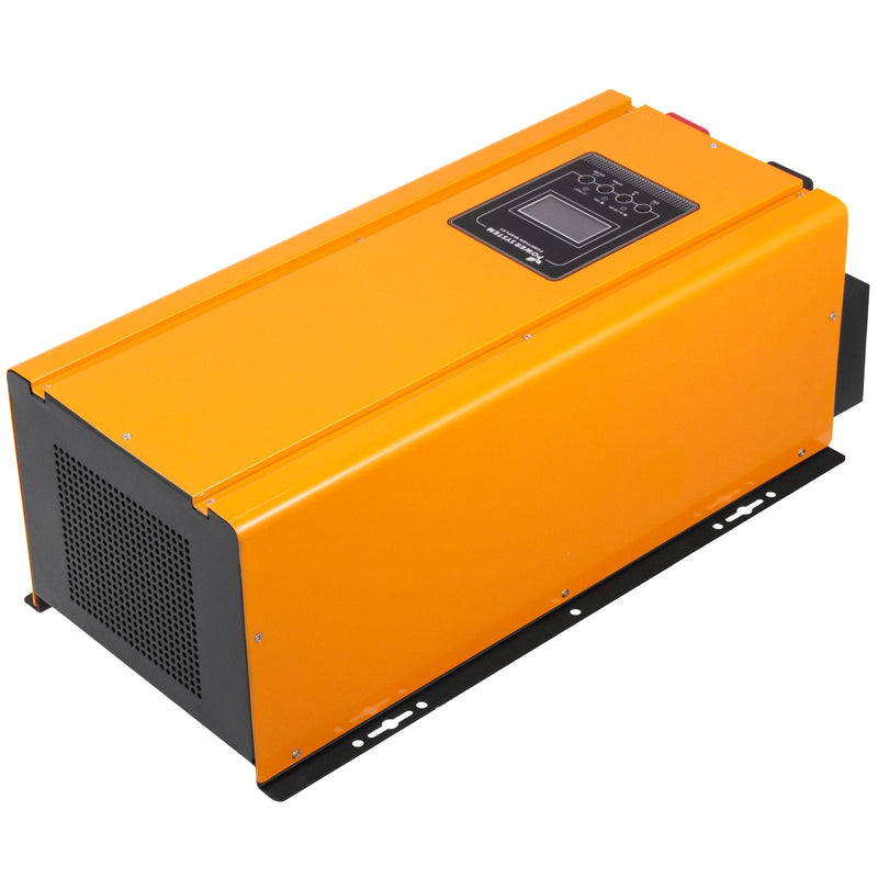 VEVOR 3000 W tīras sinusoidālās strāvas invertors (maks. 9000 W), 12 V DC–110 V AC bezsaistes barošanas pārveidotājs ar akumulatora lādētāju, LCD displeju un zemas frekvences saules enerģijas pārveidotāju