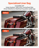 VEVOR motocikla sānu somas ieliktnis, 18 l ceļojumu bagāžas organizatora soma, saderīga ar Harley Davidson Touring 1993–2022 Road Glide, Street Glide, Electra Glide un Road King sānu somām, melna