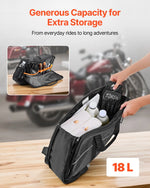 VEVOR motocikla sānu somas ieliktnis, 18 l ceļojumu bagāžas organizatora soma, saderīga ar Harley Davidson Touring 1993–2022 Road Glide, Street Glide, Electra Glide un Road King sānu somām, melna