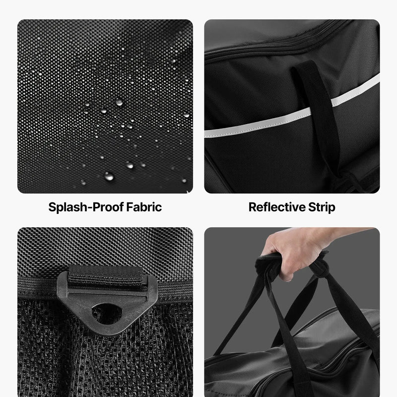 VEVOR motocikla sānu somas ieliktnis, 18 l ceļojumu bagāžas organizatora soma, saderīga ar Harley Davidson Touring 1993–2022 Road Glide, Street Glide, Electra Glide un Road King sānu somām, melna