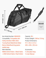 VEVOR motocikla sānu somas ieliktnis, 18 l ceļojumu bagāžas organizatora soma, saderīga ar Harley Davidson Touring 1993–2022 Road Glide, Street Glide, Electra Glide un Road King sānu somām, melna
