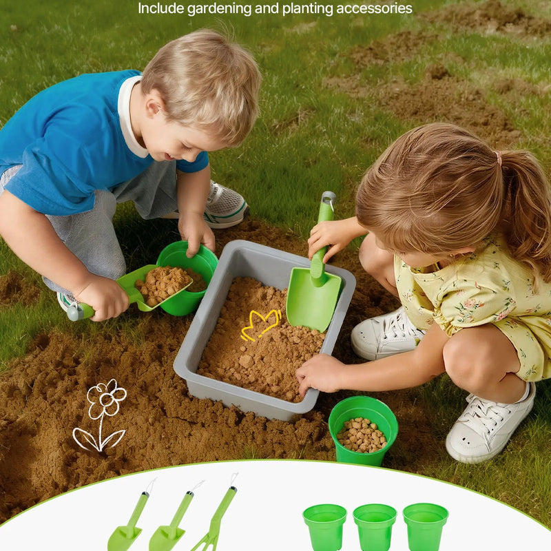 VEVOR āra virtuve bērniem, koka rotaļu virtuve āra lietošanai ar plītīm, āķiem, izlietnēm, stādīšanas lāpstiņām, lāpstiņām, rokturi, katliem un piederumiem, rotaļām ar ūdeni un smiltīm