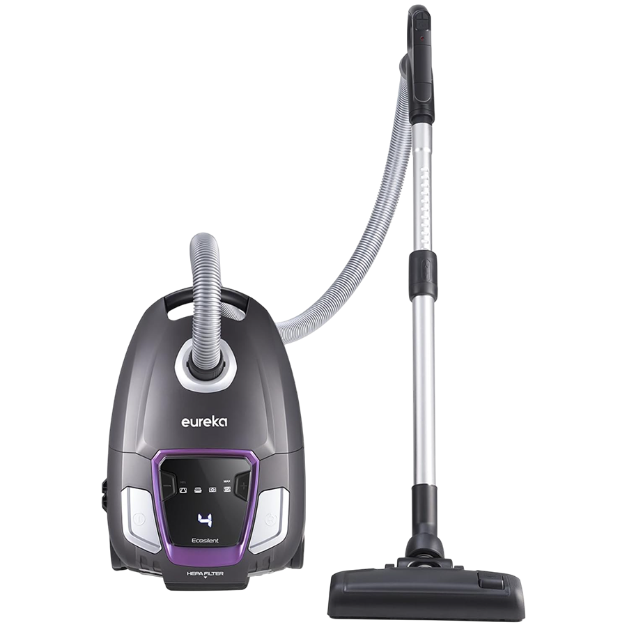 EUREKA Putekļsūcējs ar putekļu maisu NEN300, 700 W, 16 kPa, 2 l, H13 HEPA filtrs un LED displejs, melns