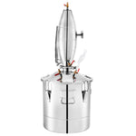 30L distillation apparatus with built-in thermometer, suitable for the production of alcohol, essential oils, distilled water and other liquids. A distillation kit suitable for home use, offering high efficiency and ease of use.