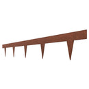 VEVOR tērauda dārza apmale, 10 gab., 1016 × 114 mm laikapstākļu izturīga iepriekš oksidēta metāla ainavas apmale, lokāma smagās klases zāliena apmale, puķu dobju, pagalma un celiņu norobežošanai