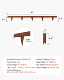 VEVOR tērauda dārza apmale, 10 gab., 1016 × 114 mm laikapstākļu izturīga iepriekš oksidēta metāla ainavas apmale, lokāma smagās klases zāliena apmale, puķu dobju, pagalma un celiņu norobežošanai