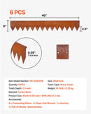 VEVOR kortena tērauda dārza apmales, 6 gab., 1016 × 152 mm metāla apmales ainavu veidošanai ar 8 savienojuma plāksnēm, lokāma metāla dārza apmale puķu dobēm, pagalma un celiņu norobežošanai, rūsas efekta tērauds