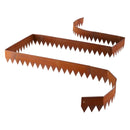 VEVOR kortena tērauda dārza apmales, 6 gab., 1016 × 152 mm metāla apmales ainavu veidošanai ar 8 savienojuma plāksnēm, lokāma metāla dārza apmale puķu dobēm, pagalma un celiņu norobežošanai, rūsas efekta tērauds