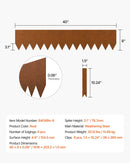 VEVOR tērauda dārza apmale, 6 gab., 1016 × 203 mm laikapstākļu izturīga iepriekš oksidēta metāla ainavas apmale, lokāma dārza apmales mala, zāliena un puķu dobju norobežošanai pagalmā un celiņos