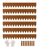 VEVOR tērauda dārza apmale, 6 gab., 1016 × 152 mm laikapstākļu izturīga iepriekš oksidēta metāla ainavas apmale, lokāma smagās klases zāliena apmale, puķu dobju, pagalma un celiņu norobežošanai