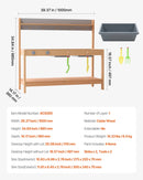VEVOR koka virtuve bērniem ar piederumiem, āra rotaļu virtuve–veikaliņš lomu spēlēm ar plīti un izlietni zēniem un meitenēm