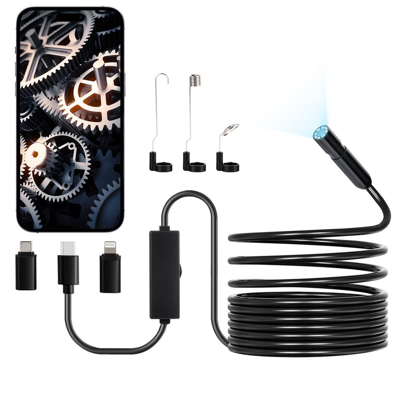 VEVOR endoskopiskā kamera 1920P HD boroskops Android un IOS ierīcēm ar 5 m kabeli