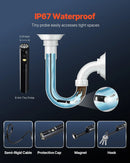 VEVOR endoskopa kamera ar apgaismojumu, divu lēcu boreskopa kamera Android un iOS ierīcēm, 1920P HD inspekcijas kamera ar 8 + 1 LED apgaismojumu, 2× palielinājums, 5 m elastīgs kabelis, IP67 ūdensizturīga kamera automobiļiem un santehnikai