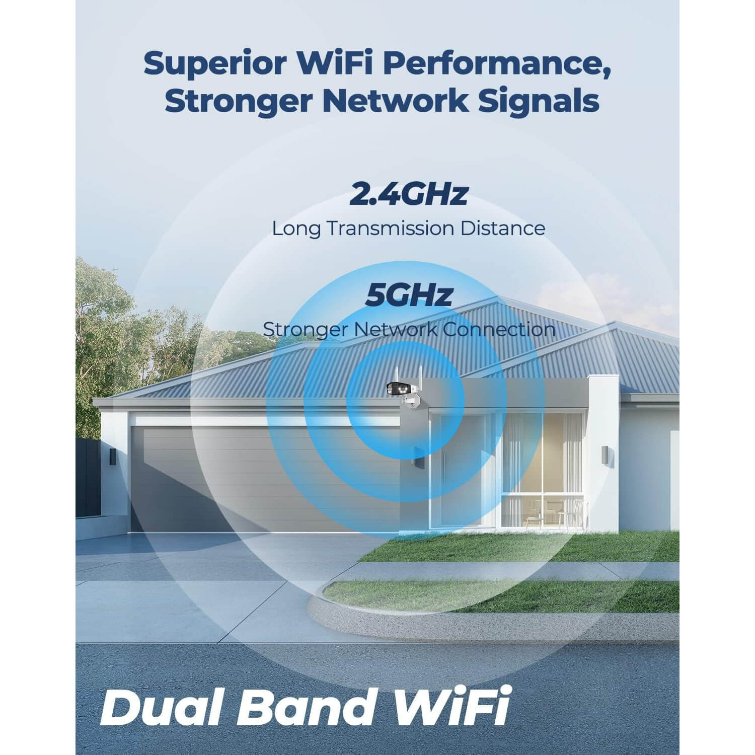 Reolink 4K 8MP Wi-Fi videokaamera inimeste, autode ja loomade tuvastamisega. 180° panoraamvaade 5GHz/2,4GHz Wi-Fi, kahesuunaline heli.Värviline öönägemine, Duo seeria W730.