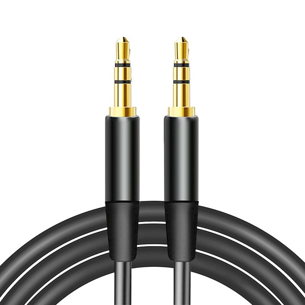 Maxlife audio kabelis jack 3.5 mm - jack 3.5 mm, 1 m, melns