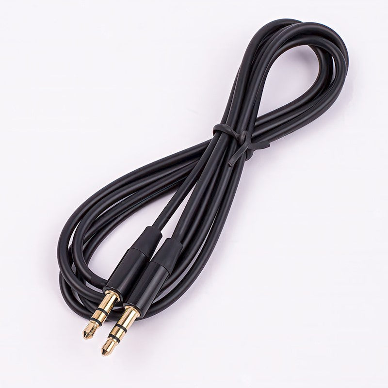 Maxlife audio kabelis jack 3.5 mm - jack 3.5 mm, 1 m, melns