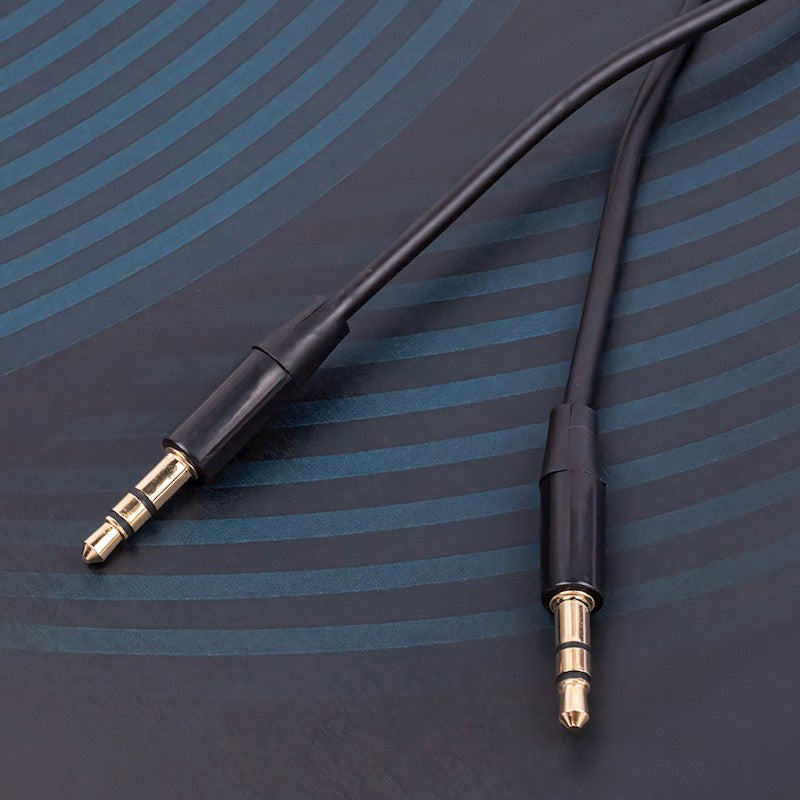 Maxlife audio kabelis jack 3.5 mm - jack 3.5 mm, 1 m, melns