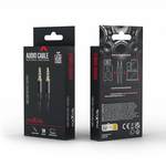 Maxlife audio kabelis jack 3.5 mm - jack 3.5 mm, 1 m, melns