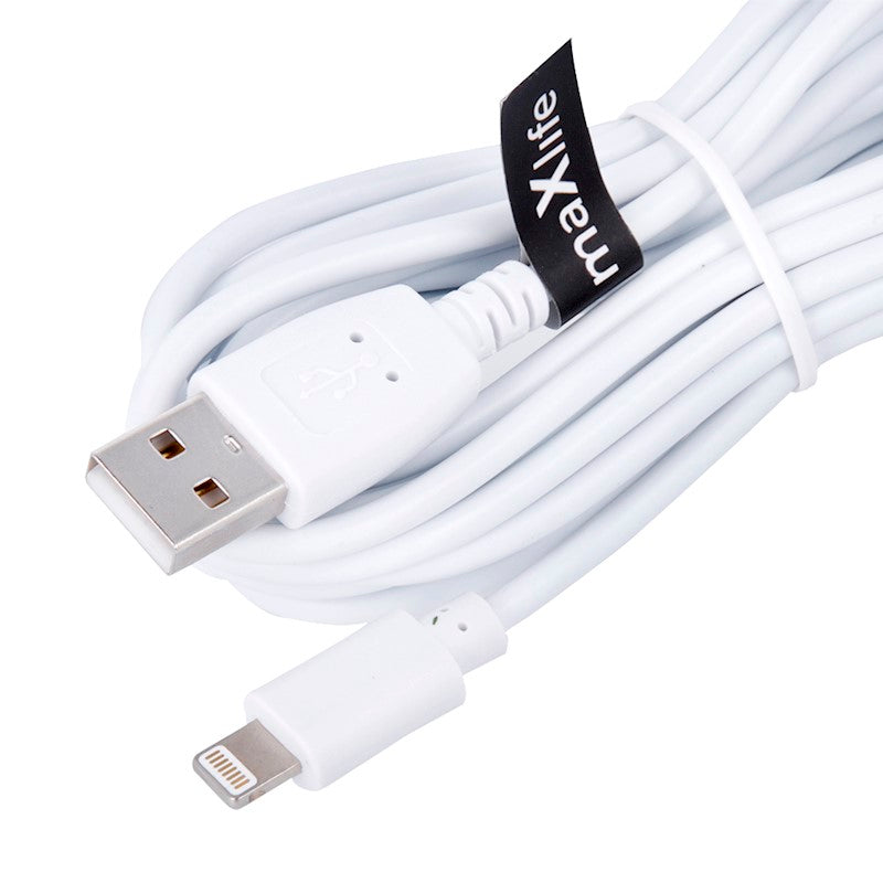 Maxlife kabelis USB - Lightning 3,0 m 2A balts