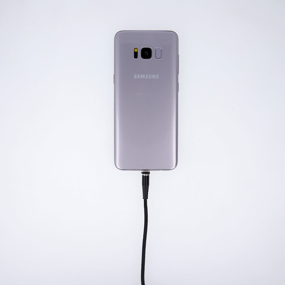 Магнитный USB-кабель Maxlife MXUC-03 — Lightning + USB-C + microUSB, 1,0 м, 3 А, черный, нейлон