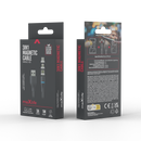 Maxlife MXUC-03 magnētiskais USB kabelis – Lightning + USB-C + microUSB, 1,0 m, 3A, melns, neilons