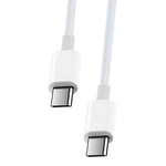 Maxlife MXUC-05 USB-C – USB-C kabelis 1,0 m, 60 W, balts
